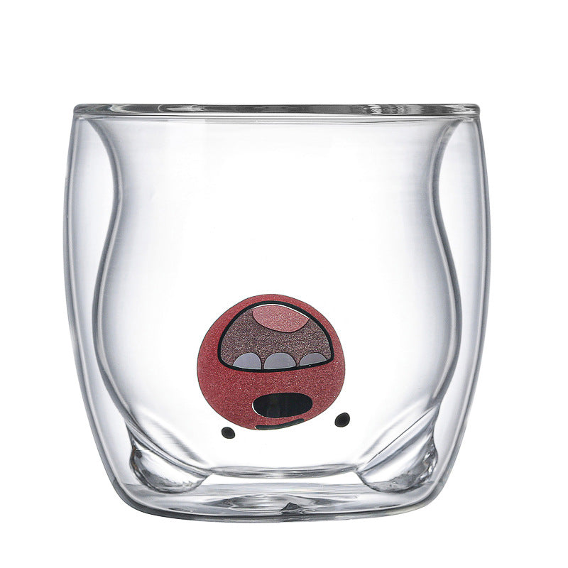 ANIMAL DOUBLE WALL GLASS MUG