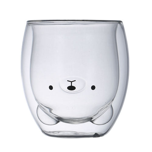 ANIMAL DOUBLE WALL GLASS MUG