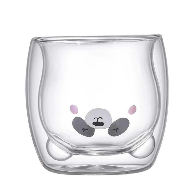 ANIMAL DOUBLE WALL GLASS MUG